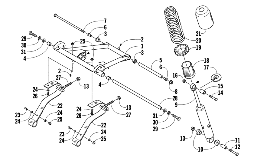 Rear Suspension Front Arm Assembly