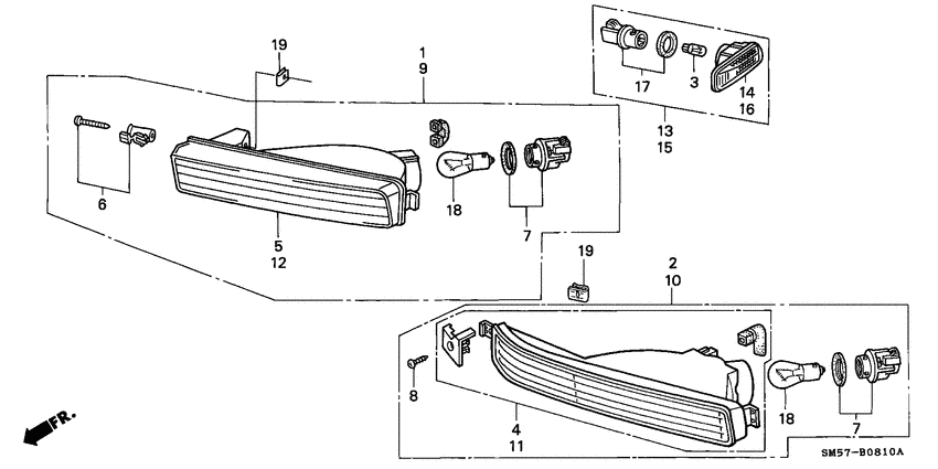 Front combination light