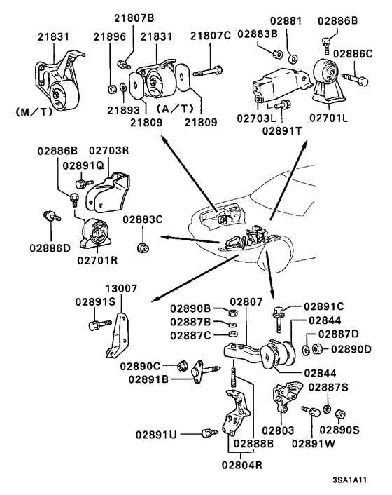 Engine mounting & support