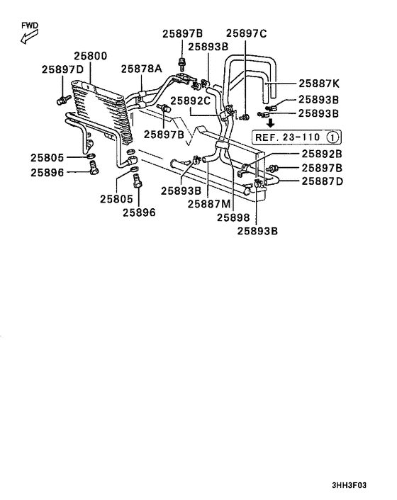 A/t oil cooler & tube