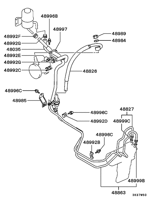 Power steering oil line