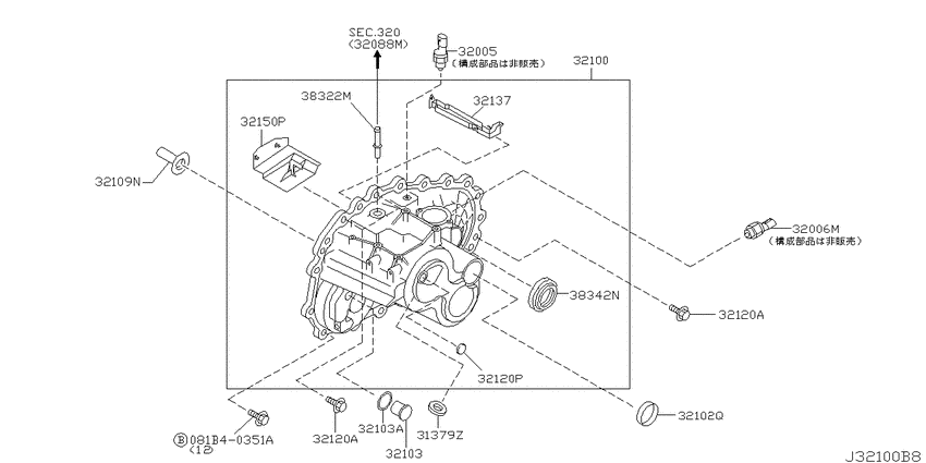 Transmission case & clutch release