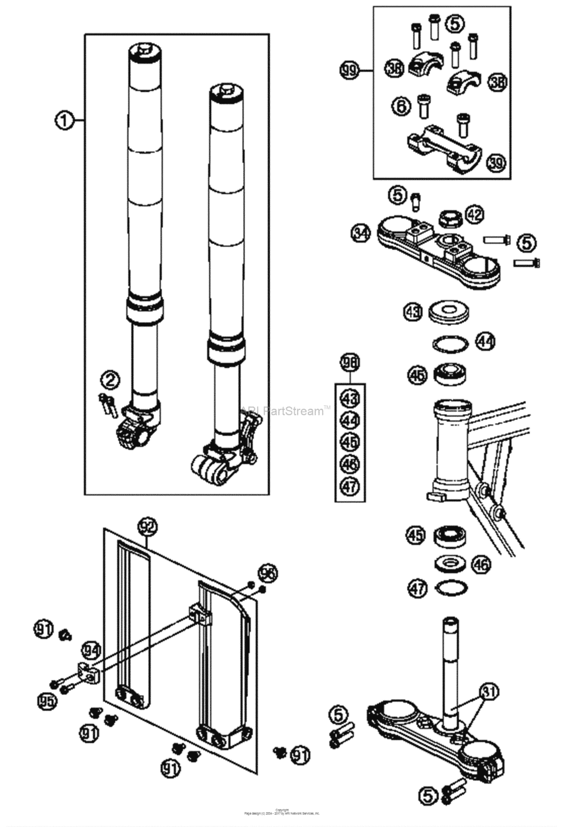 Front Fork, Triple Clamp