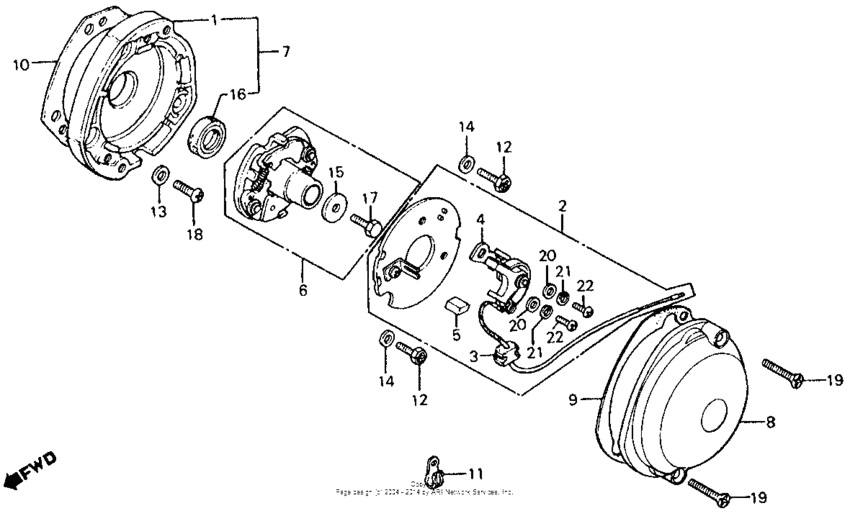 Ignition points + spark advancer 80-81
