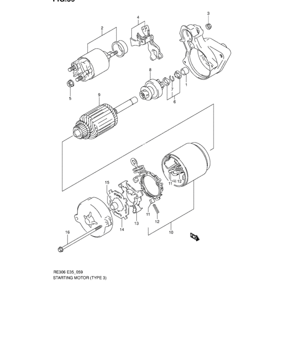 Starting motor