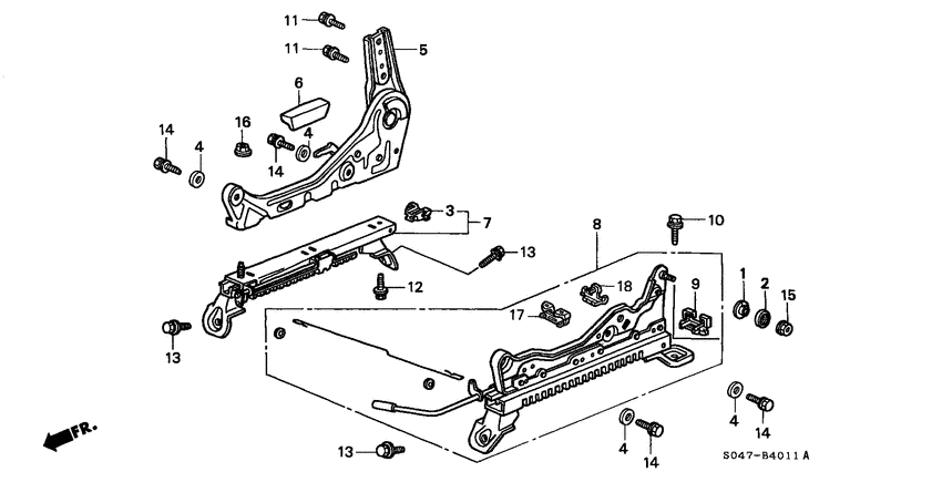Front seat components