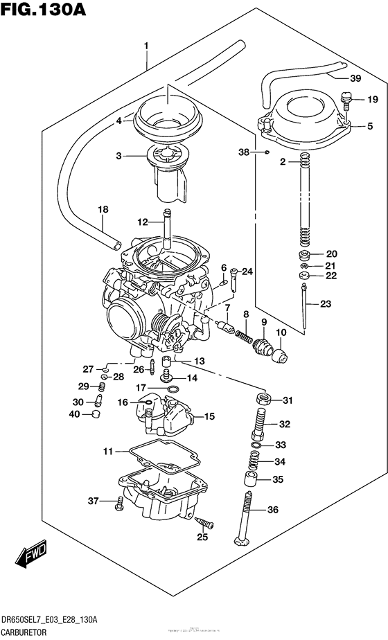 Carburetor (Dr650Sel7 E03) for 2017 Suzuki DR650 | USA/ Canada sales