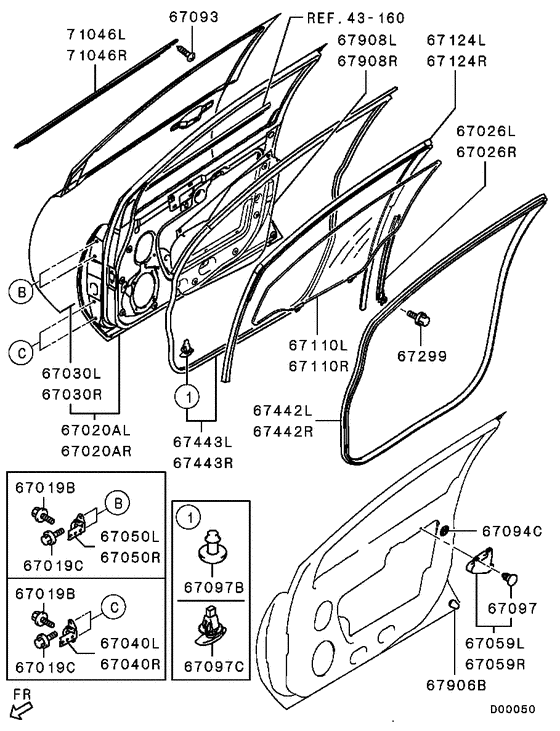 Front door panel & glass