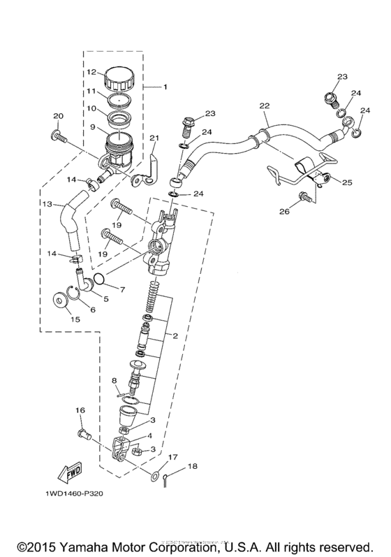 Rear master cylinder