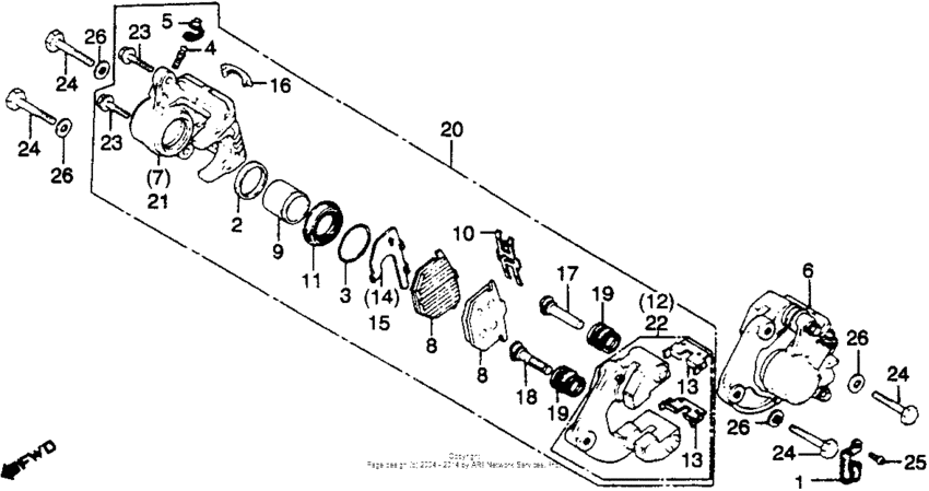Front brake caliper 80-81