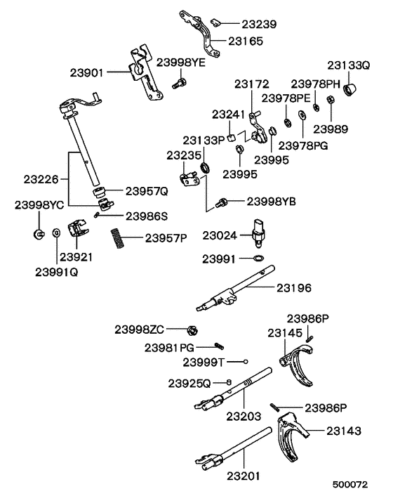 M/t gearshift control