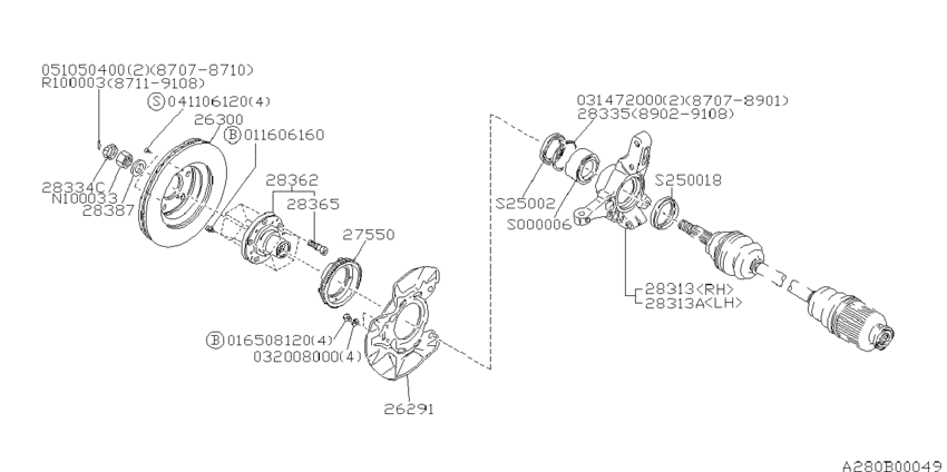 Front axle