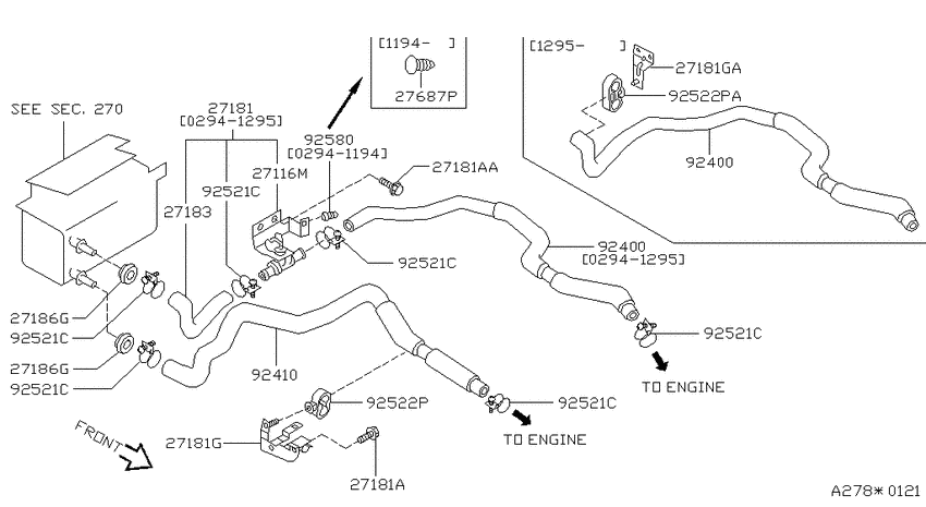 Heater piping