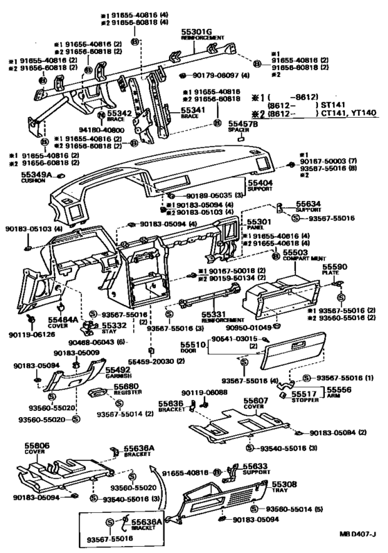 Instrument Panel & Glove Compartment