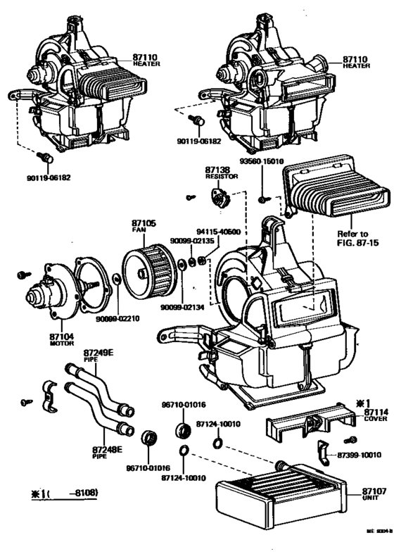 Heating & Air Conditioning - Heater Unit & Blower