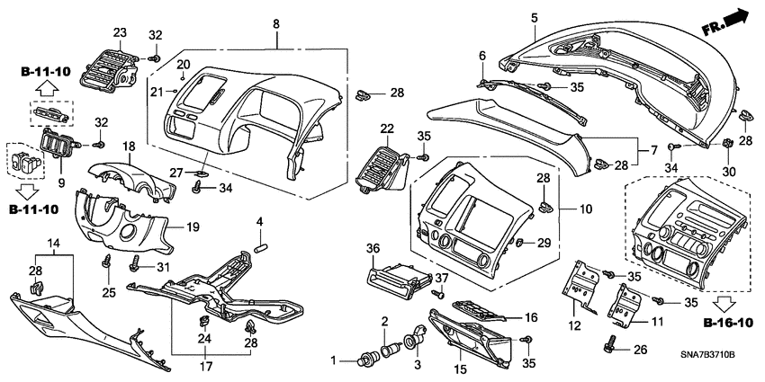Instrument panel garnish