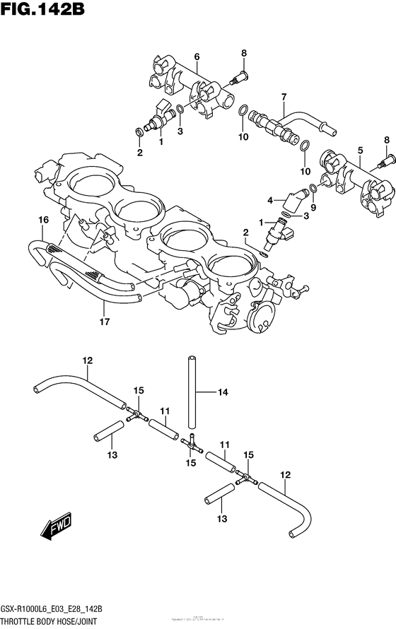 Throttle Body Hose/joint (Gsx-R1000L6 E28)