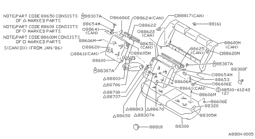 Rear seat