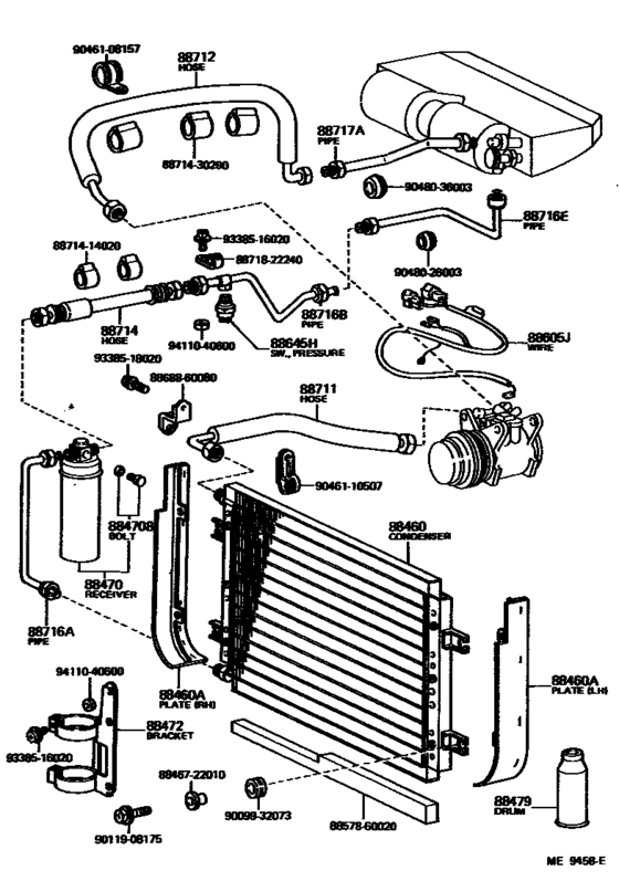 Heating & Air Conditioning - Cooler Piping for 1980 - 1983 Toyota LAND ...