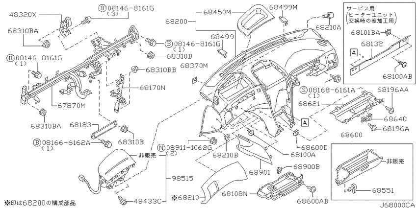 Instrument panel, pad & cluster lid