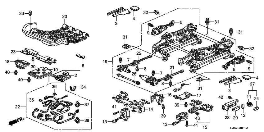 Front seat components