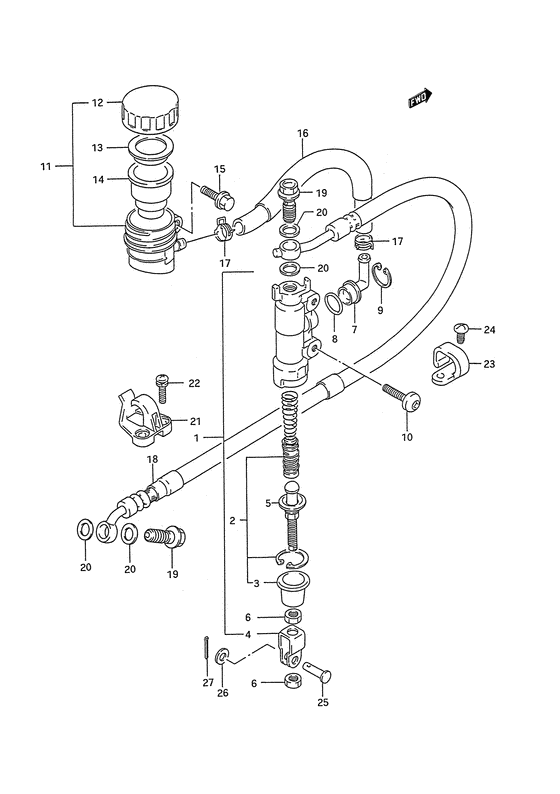 Rear master cylinder