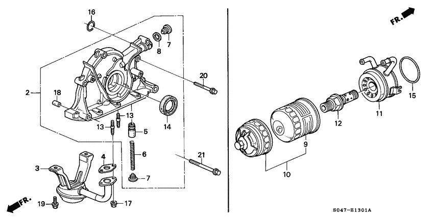 Oil pump/oil strainer