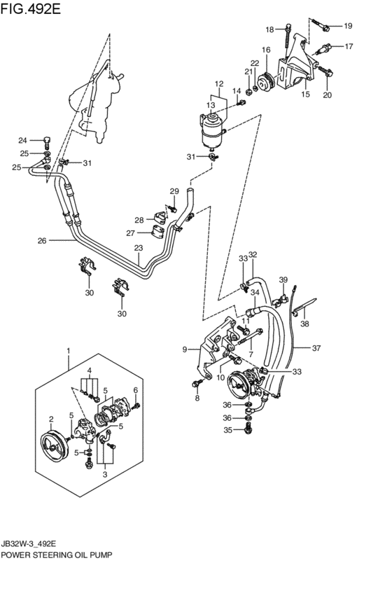 power steering oil pump for 1997 2011 Suzuki JIMNY JB32W Japan