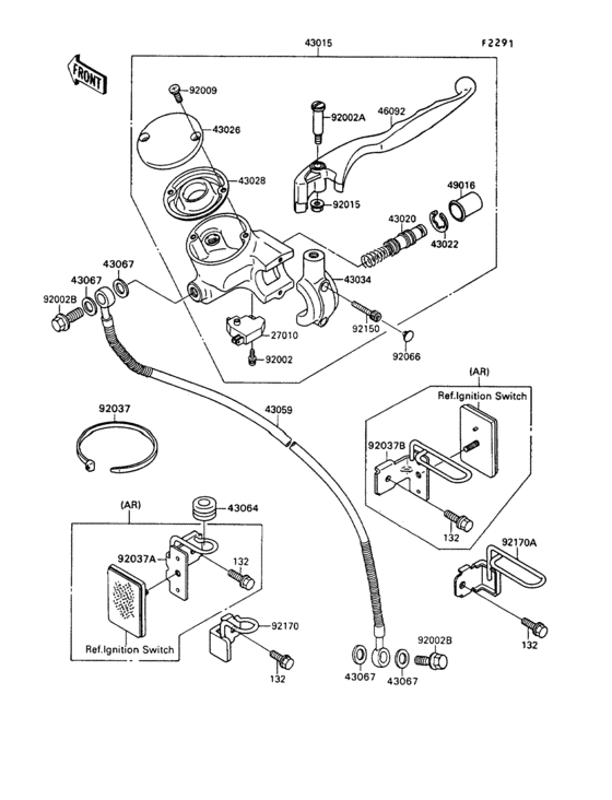 Front master cylinder