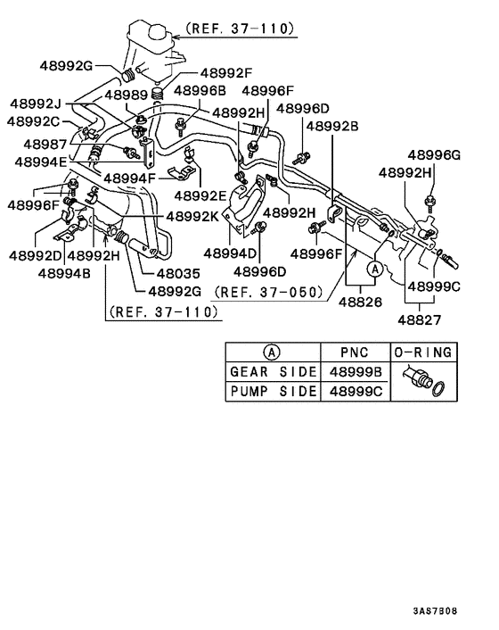Power steering oil line