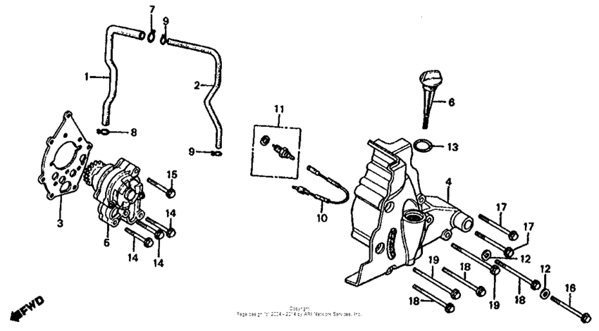 Left cover + oil pump