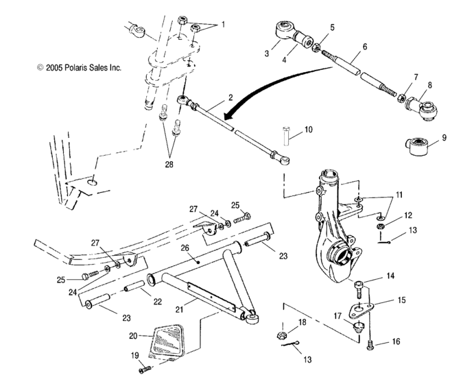 A-arm/strut mounting