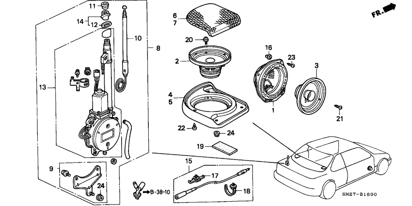 Radio antenna/speaker