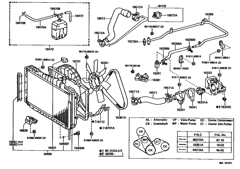 Radiator & Water Outlet for 1981 - 1985 Toyota CELICA MA61 | U.S.A