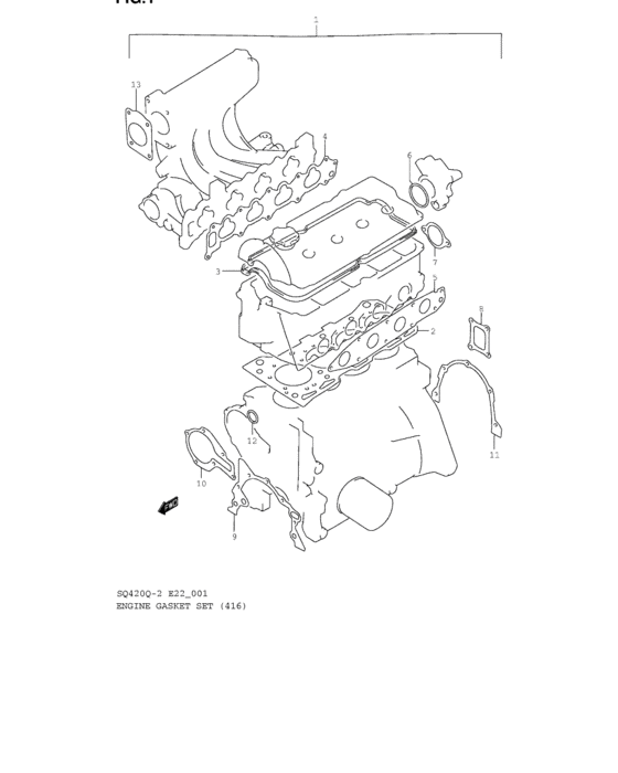 Engine gasket set