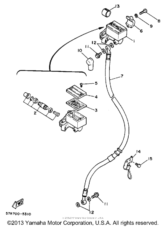 Front master cylinder