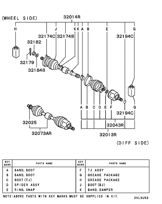 Front axle drive shaft