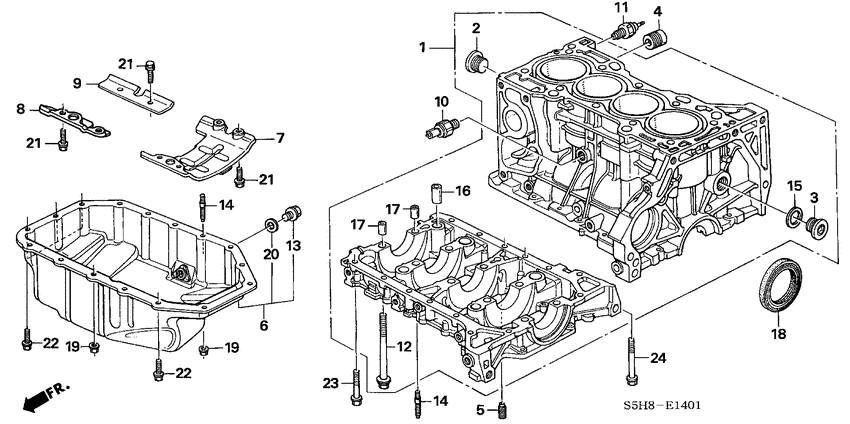 Cylinder block/oil pan