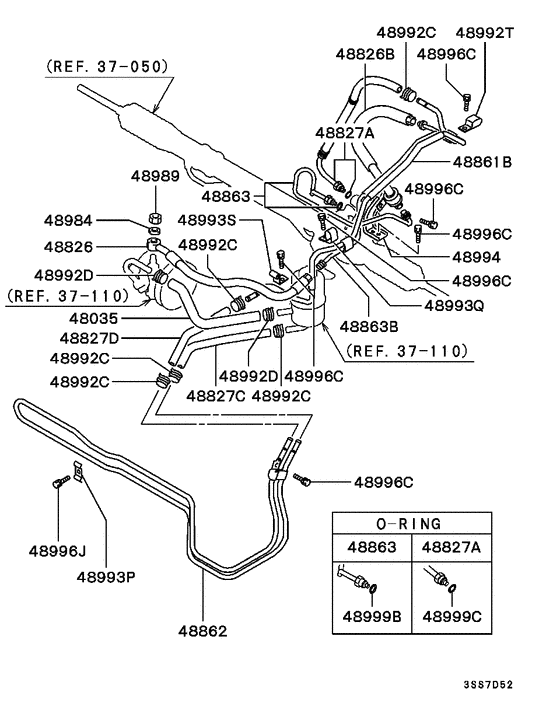 Power steering oil line