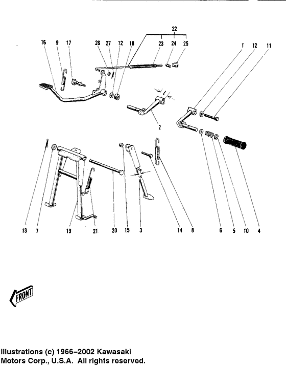 Footrests/stands/brake pedal