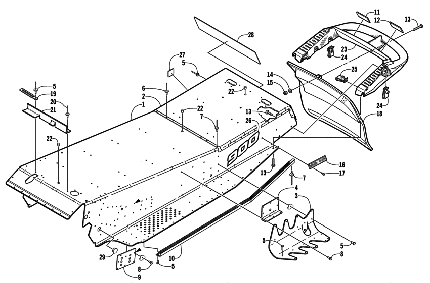 Tunnel and rear bumper