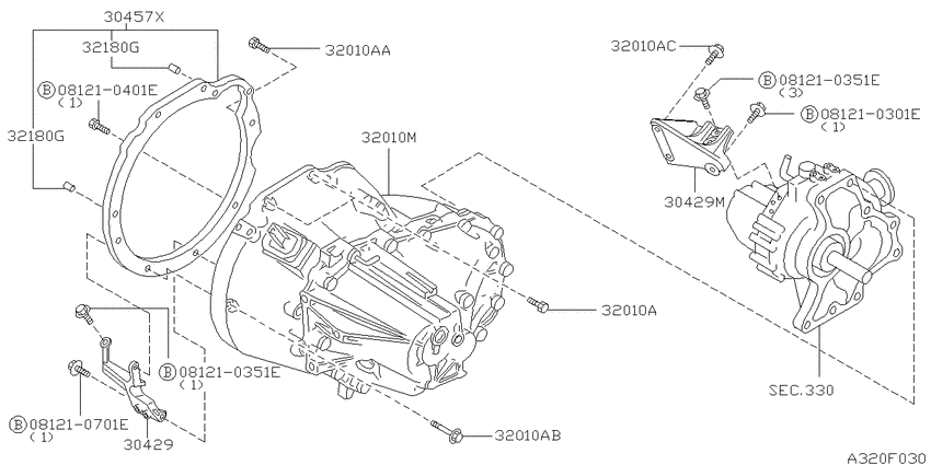 Manual transmission, transaxle & fitting
