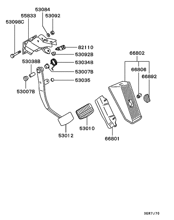 Brake & clutch pedal