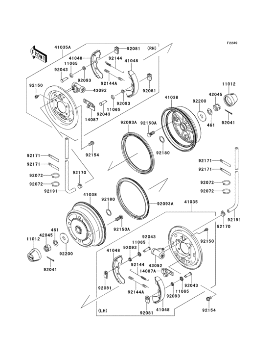 Front hubs/brakes