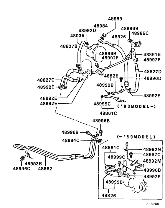 Power steering oil line