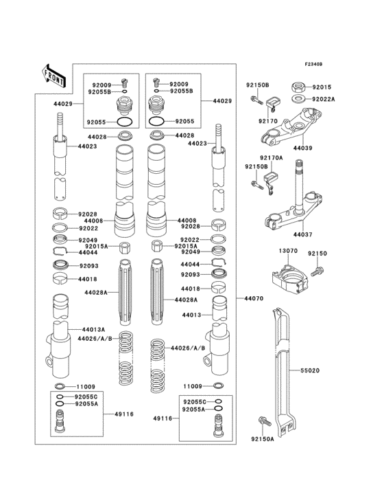 Front fork(kx80-t7)