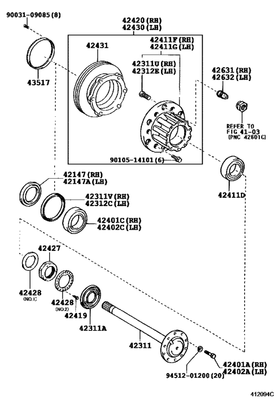 Rear Axle Shaft & Hub