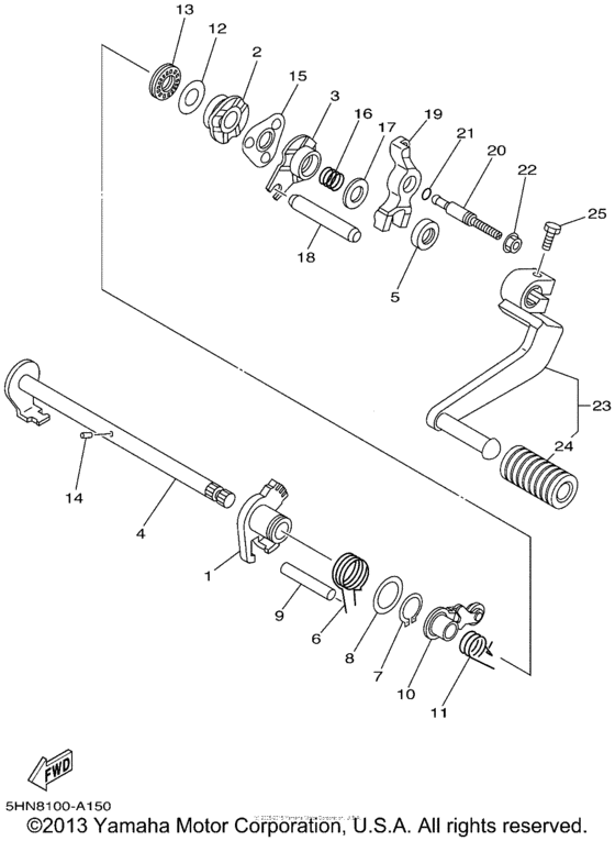 Shift shaft
