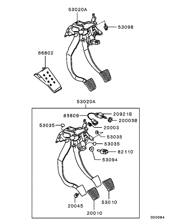 Brake & clutch pedal