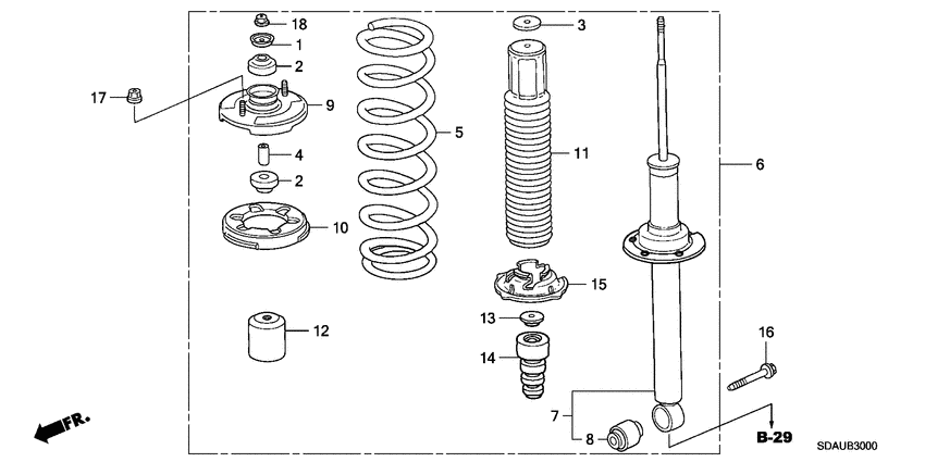 Rear shock absorber